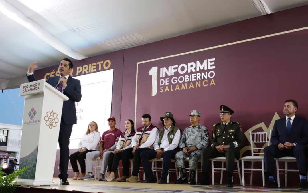 Rinde César Prieto Primer Informe de Gobierno.