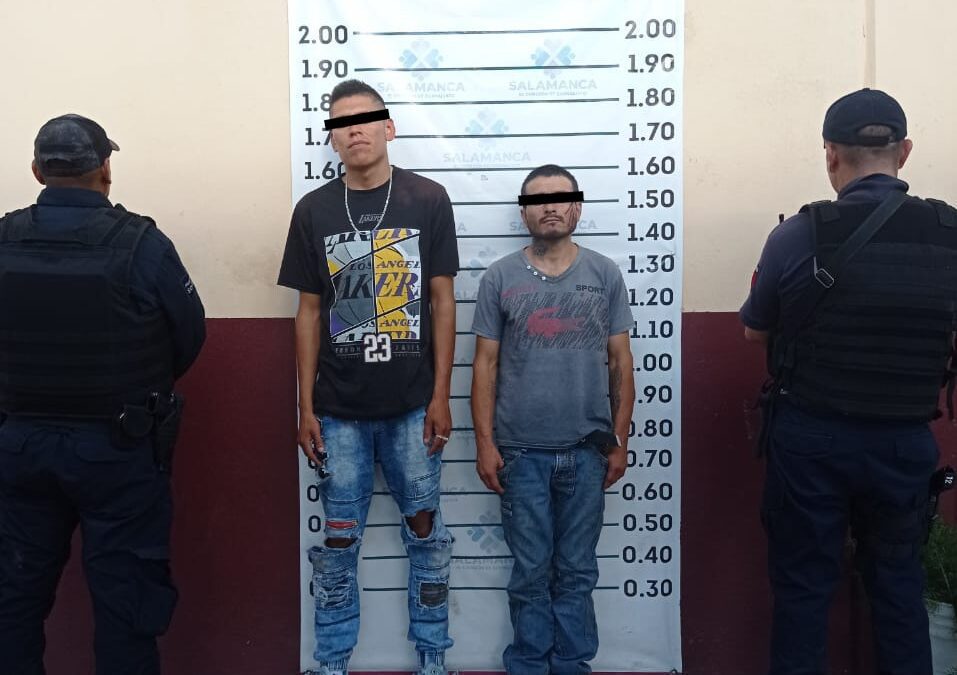 Detiene Policía de Salamanca a dos hombres por presunto robo