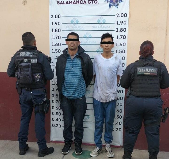 Policía Municipal de Salamanca detiene a dos presuntos asaltantes