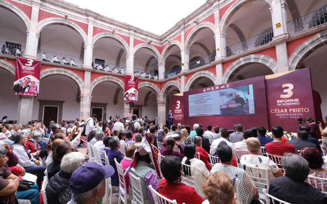 Rinde Presidente César Prieto Tercer Informe de Gobierno.