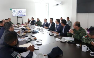 Encabeza presidente César Prieto reunión con autoridades estatales y federales para coordinar acciones en materia de seguridad