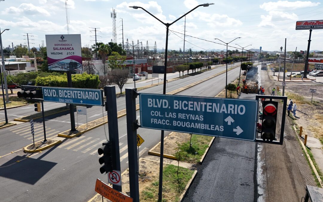 Inician trabajos de reencarpetamiento en bulevar Vista Hermosa y calle Marcelino Juárez en Salamanca